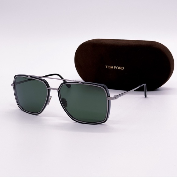 Verres De Remplacement Tom Ford Jameson TF 752 – Vert, UV400, Taille 57 (neuf, Micro-défaut)